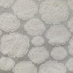 Jacquard brocado taupé flor tostada