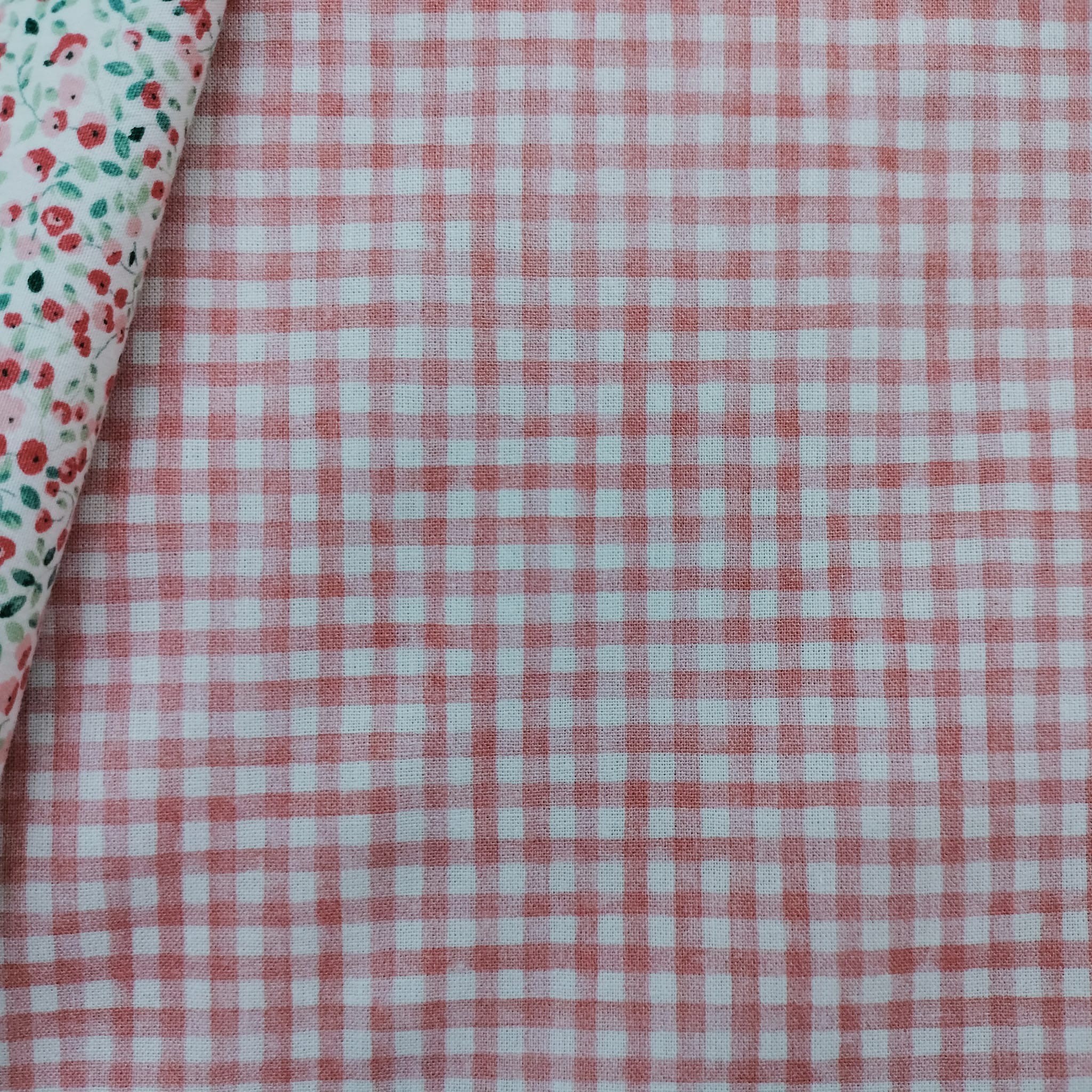 Tela cuadros vichy rosa bebé 10mm algodón - Trapo's - Telas y tejidos